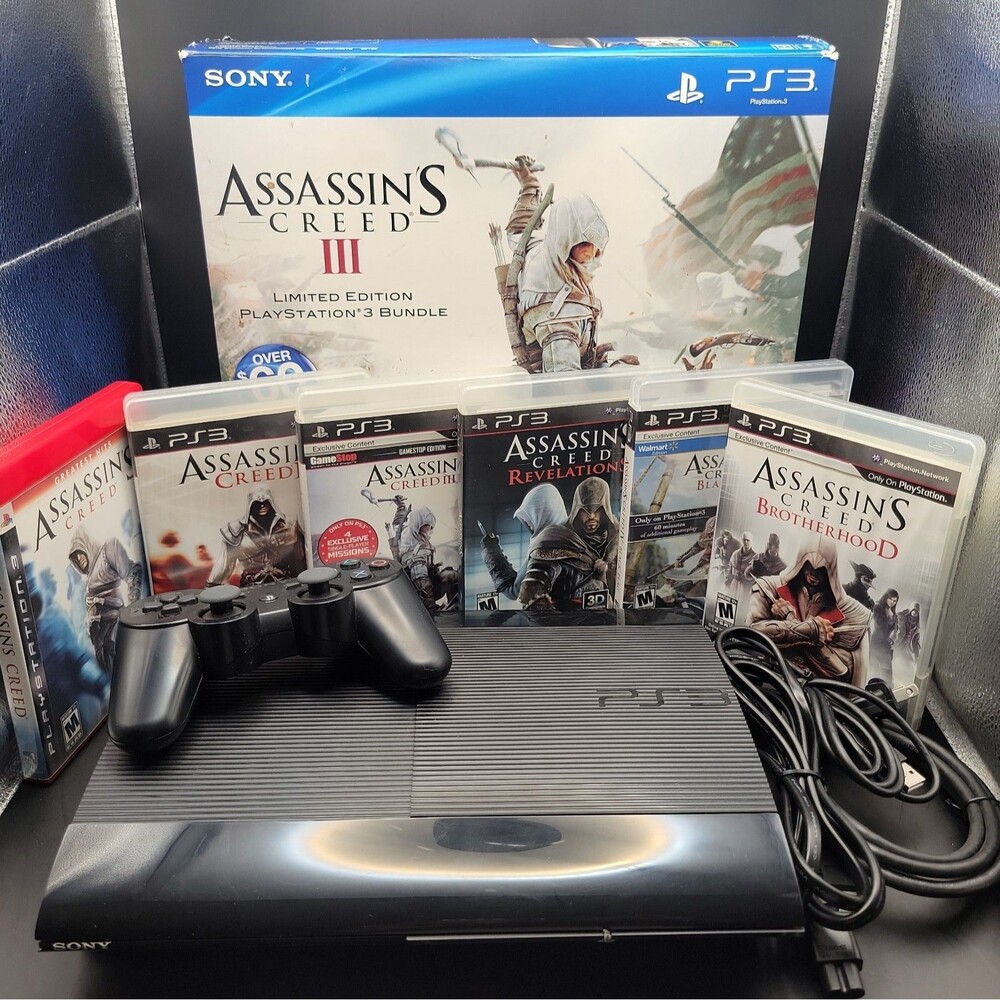 Sony Playstation 3 Super Slim Assassin’s Creed III Limited Edition Bundle 500GB